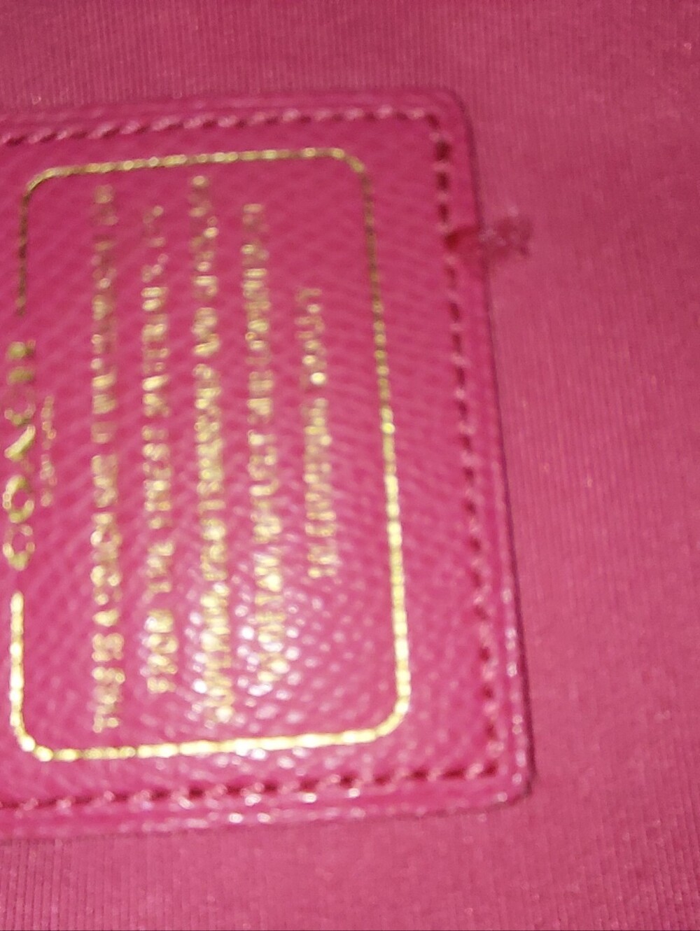 Coach Signature Tote Khaki with Pink Trim Gold Hardware - Picture 11 of 11